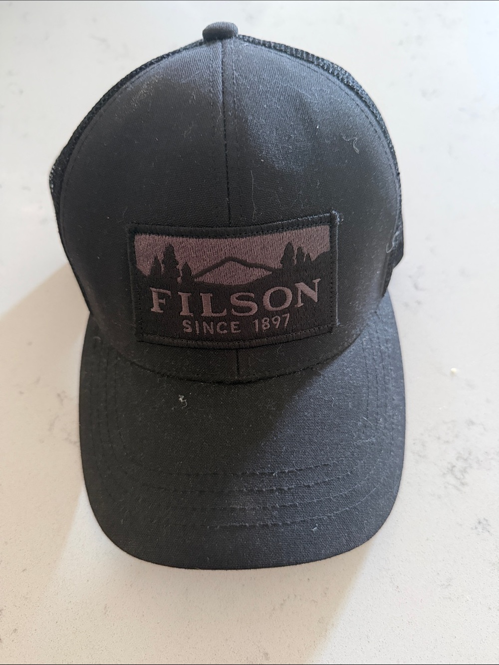 Filson Black Cap with Dark Brown Patch